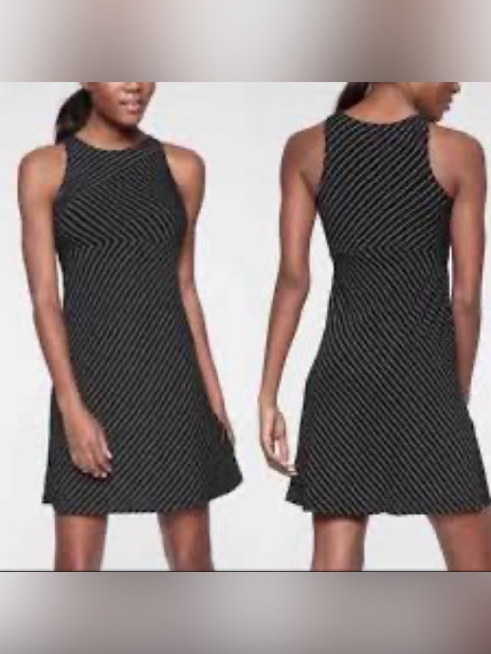 Athleta Santorini High Neck Mix Stripe Dress - Size Small